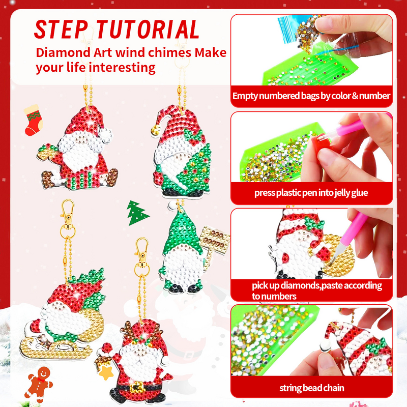 Diamond Painting Keychain Factory - OEM 5D DIY Cartoon Unicorn Dinosaur Ornament