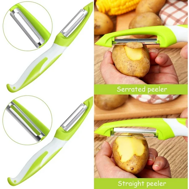 Kitchen Peeler Set Manufacturer - OEM Professional 2-Piece Manual Rotary Julienne