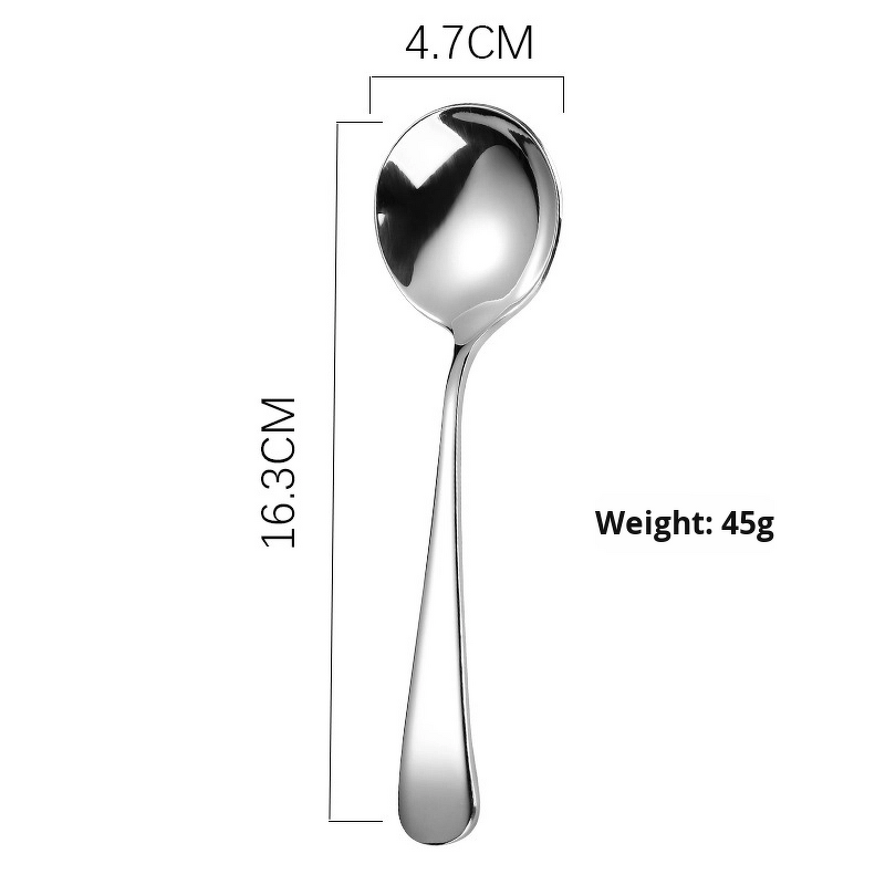 Spoon Fork Set Supplier - OEM Cute Stainless Steel Mirror Polish Round Bottom