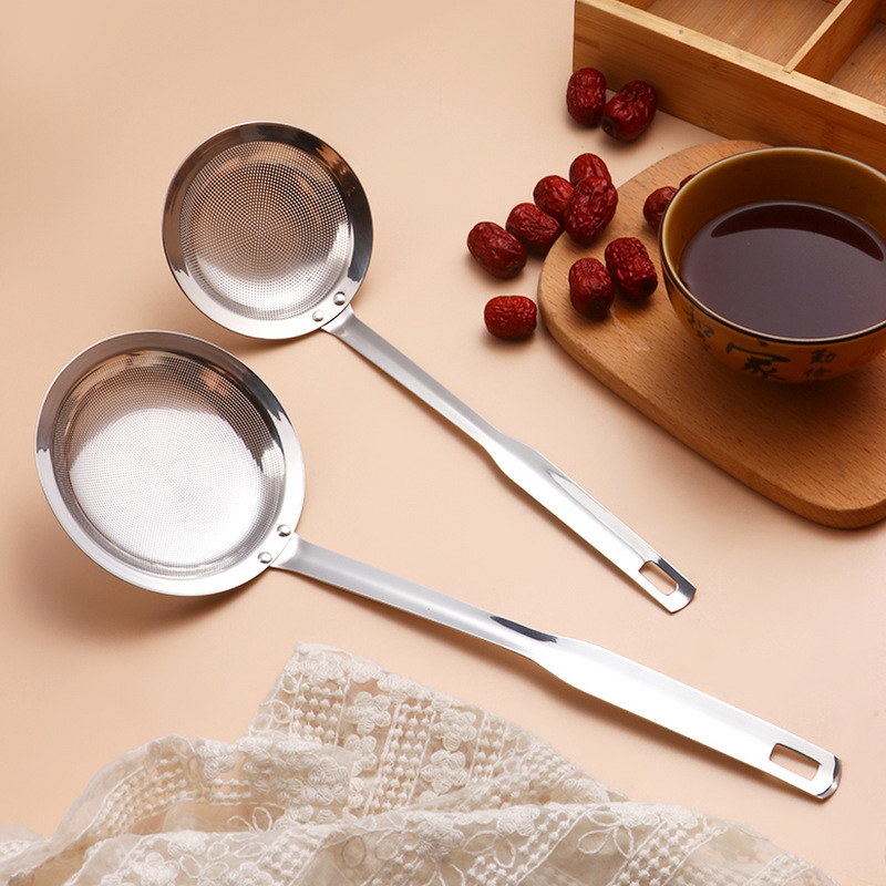 Oil Foam Strainer Spoon Factory - OEM Hot Sale 304 Stainless Steel Fine Mesh