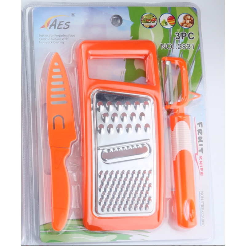 Kitchen Tools Set Supplier - OEM 3-Piece Stainless Steel Manual Peeler Grater
