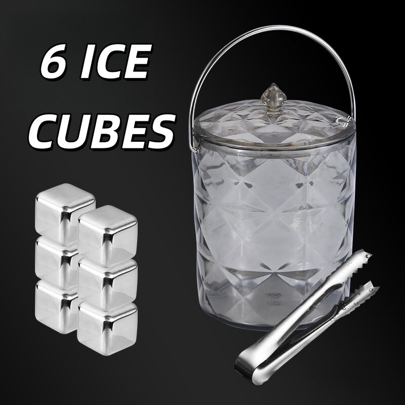 Ice Bucket Set Manufacturer - OEM Eco-Friendly Reusable Stainless Steel with Stones