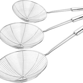 Wire Pasta Strainer Supplier - OEM Extra Large Stainless Steel Long Handle
