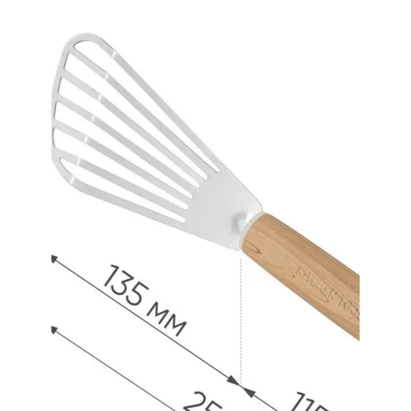 Fish Frying Spatula Supplier - OEM Stainless Steel Fan Shaped Slotted Turner