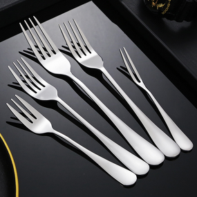 Disposable Fruit Fork Supplier - OEM Stainless Steel Thick Handle for Salad