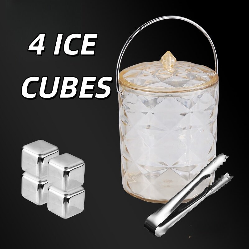Ice Bucket Set Manufacturer - OEM Eco-Friendly Reusable Stainless Steel with Stones