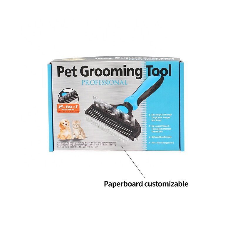 Pet Grooming Brush Manufacturer - OEM Private Label 2-in-1 Rake