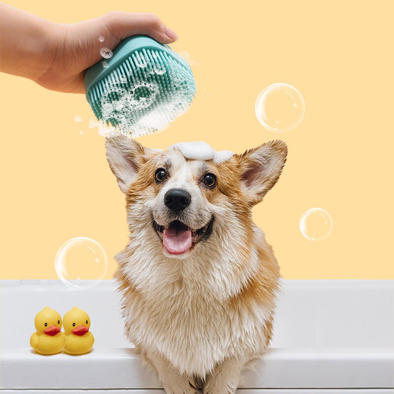 Pet Bath Brush Manufacturer - OEM Soft Silicone Shampoo Container