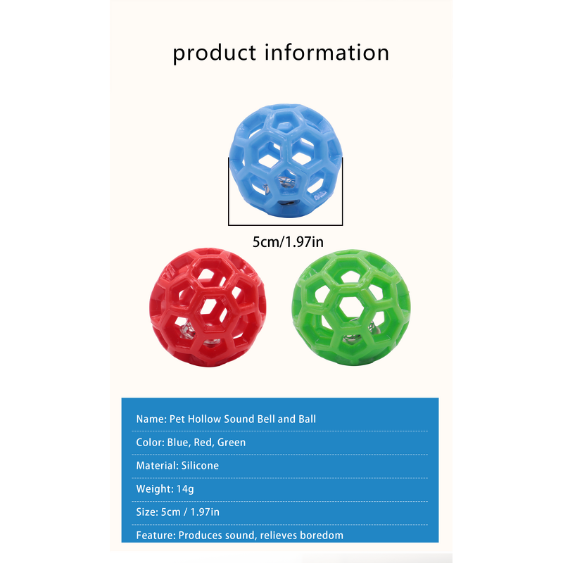 Pet Toy Ball Factory - OEM Wholesale Hollow TPR Plastic Bell