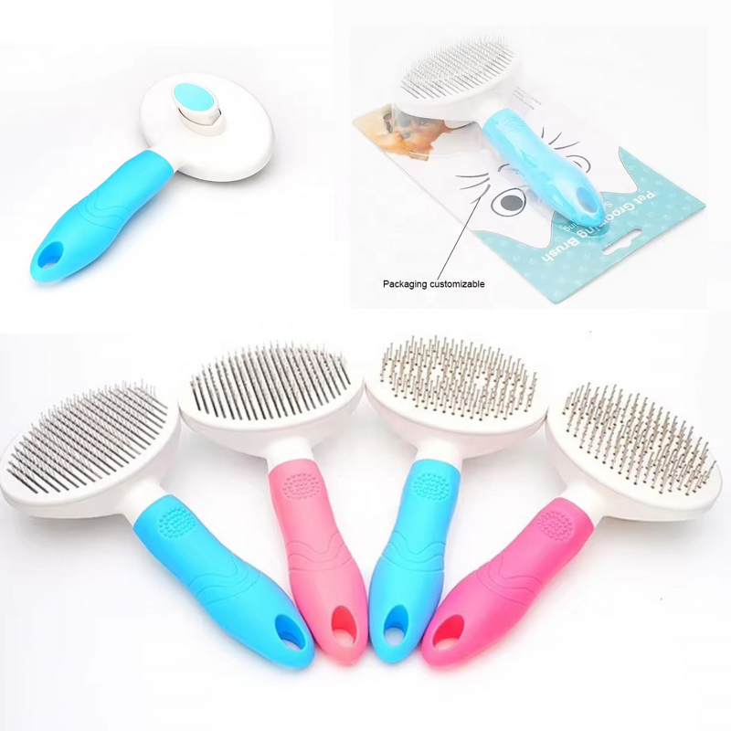 Pet Slicker Brush Factory - OEM Custom Logo Self Cleaning Comb