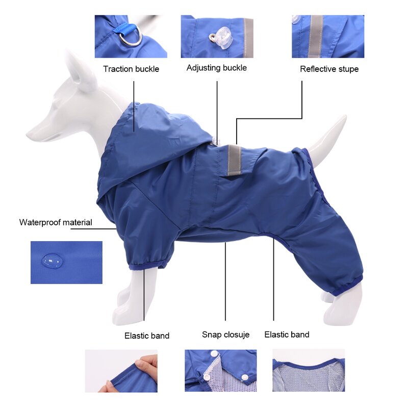 Pet Rain Coat Factory - OEM Custom XS-XXL Polyester Waterproof