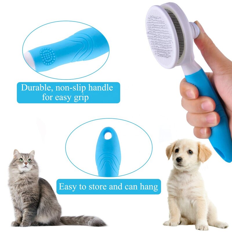 Pet Slicker Brush Factory - OEM Custom Logo Self Cleaning Comb