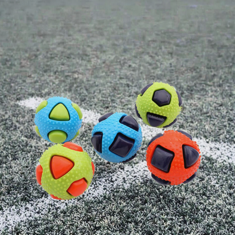 Dog Sound Ball Toy Factory - OEM Exquisite Two-Color Triangle TPR