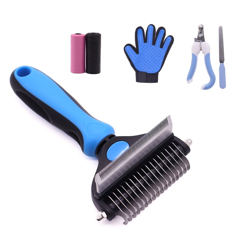 Pet Grooming Kit Factory - OEM ODM 5 in 1 Brush Set Glove