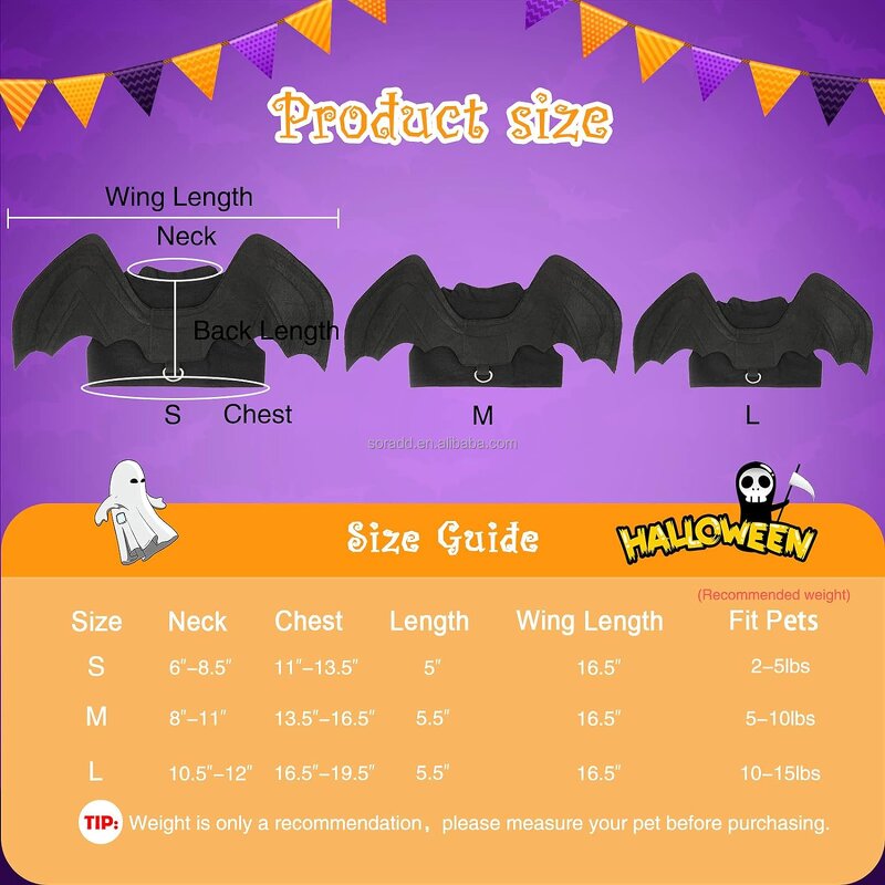Pet Bat Wings Factory - OEM 2024 Hot Sale Halloween Cosplay