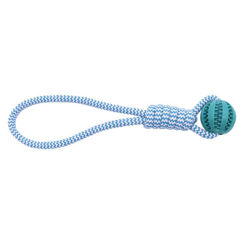 Dog Chew Toys Factory - OEM Durable Rubber Ball Rope Interactive