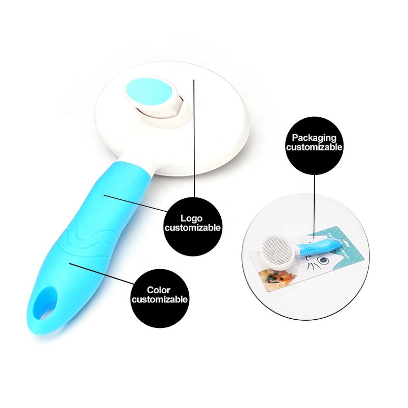 Pet Slicker Brush Factory - OEM Custom Logo Self Cleaning Comb
