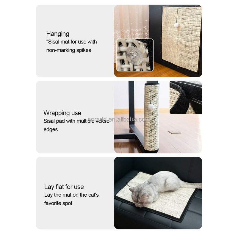 Cat Scratcher Mat Factory - OEM Natural Sisal Couch Protector