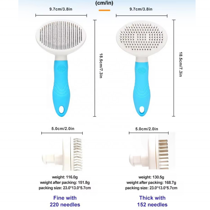 Pet Slicker Brush Factory - OEM Custom Logo Self Cleaning Comb