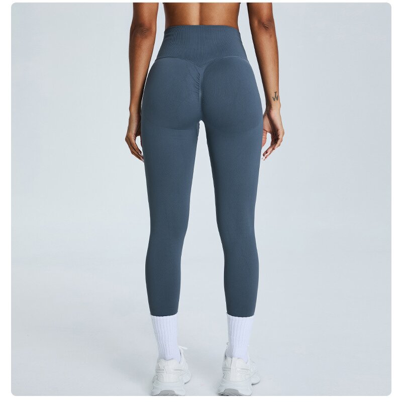 Women's Yoga Shorts Manufacturer - OEM Women's High Waist Breathable Seamless Hip Tight