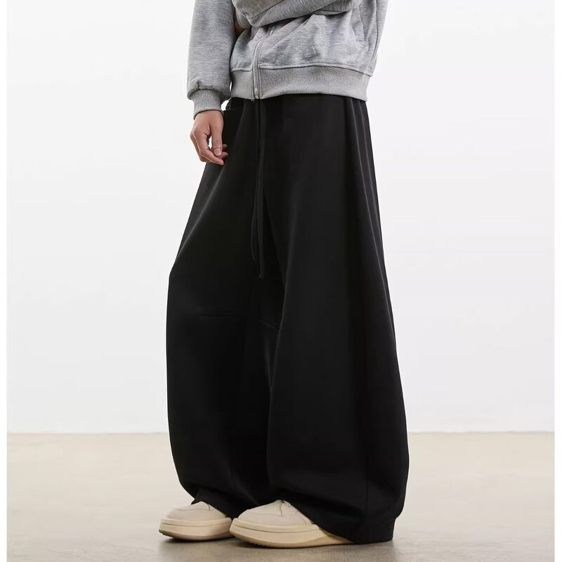 Men's Track Pants Supplier - OEM Men's 350G Fleece Mid Waist Casual Loose