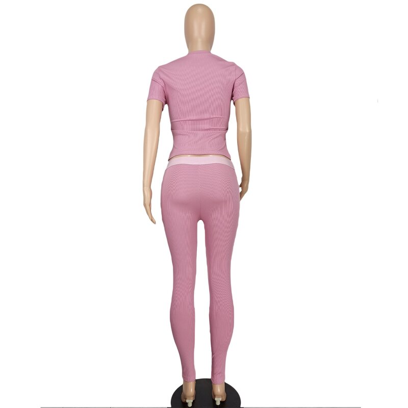 Women's Vest Set Manufacturer - OEM Hot Selling New Fashion Threaded Elegant Solid Color