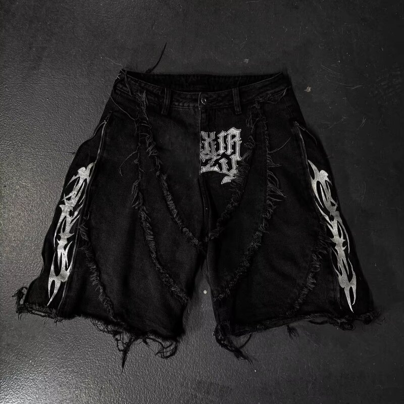 Men's Jeans Supplier - OEM High Quality Zipper Stitching Fur Edge Wide Leg