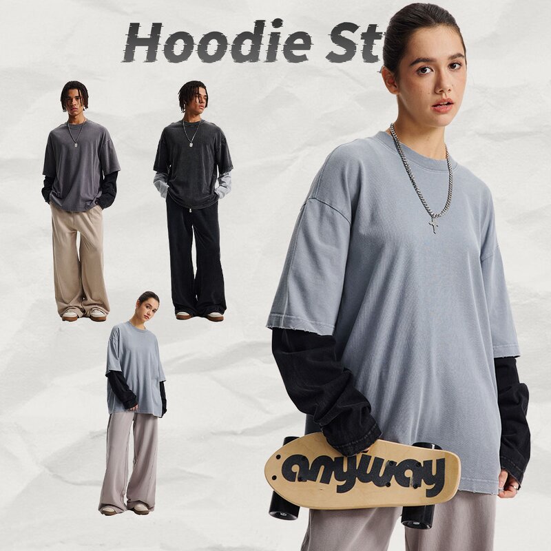 Men's T-Shirt Manufacturer - OEM Men's Retro Hollow Short Sleeve V-Neck Boxy