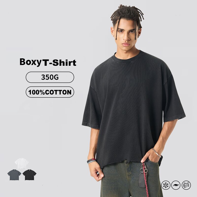 Men's T-Shirt Supplier - OEM Men's Solid Blank Loose Fit 230G Breathable