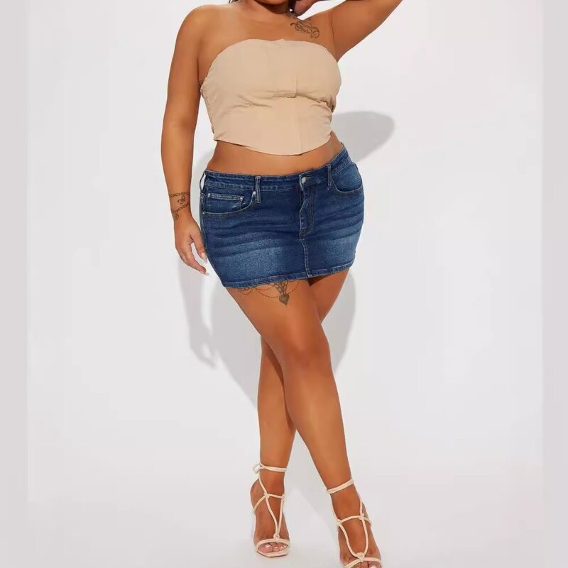 Women's Skirt Set Factory - OEM Ladies Street Fashion 2024 Mesh Workwear Multi-layer