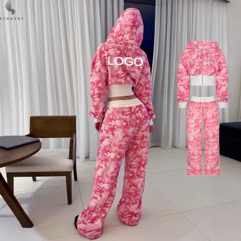 Women's Pants Suit Manufacturer - OEM New Double Waist Design High Waist Wide Leg