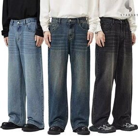 Men's Jeans Supplier - OEM Custom American Style Heavyweight Unisex Loose