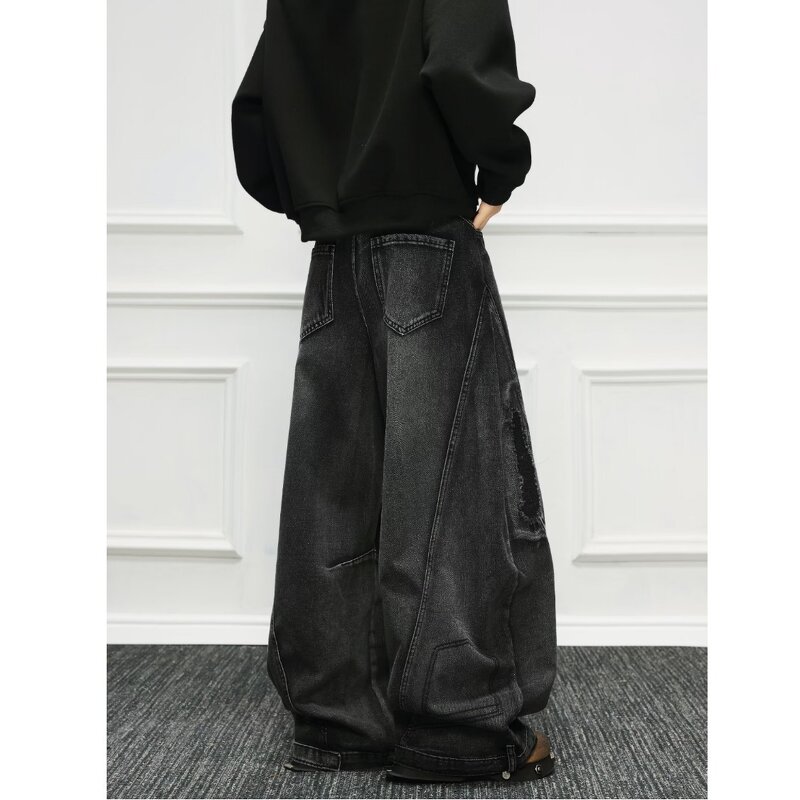 Men's Jeans Manufacturer - OEM Custom Vintage Casual Mid Waist Loose Baggy