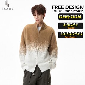 Men's Coat Supplier - OEM New Design Wholesale Custom Fur Collar Hooded Knitwear