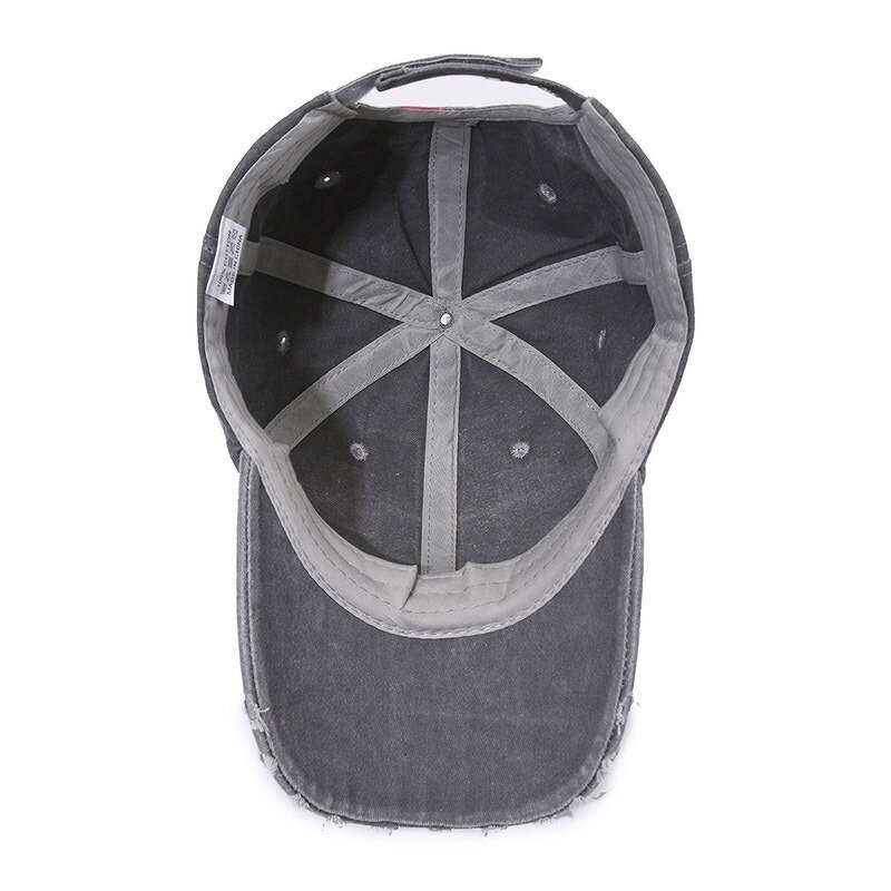 Men's Baseball Cap Manufacturer - OEM American Vintage Washed Custom Embroidery 6 Panel