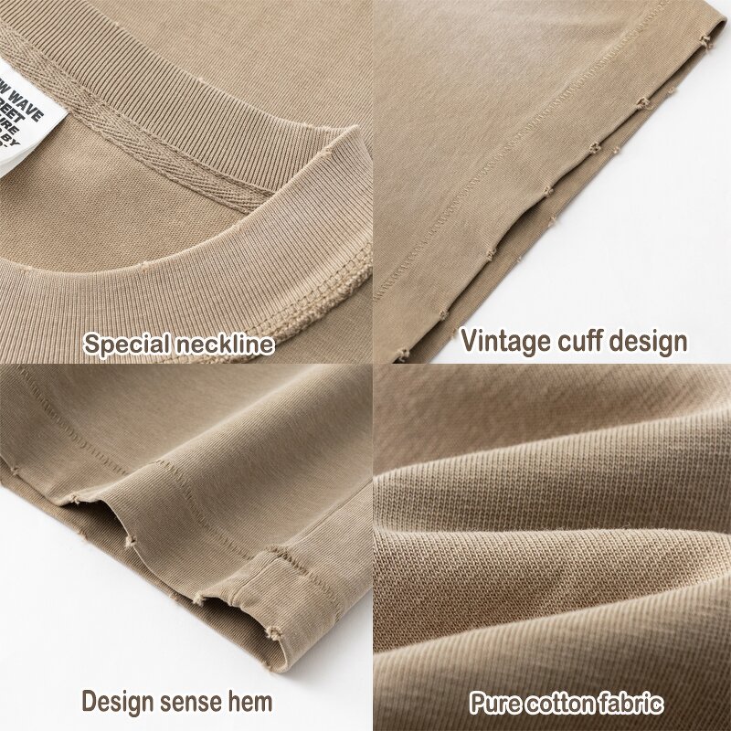 Men's T-Shirt Supplier - OEM Men's Classic T-Shirt 100% Cotton Oversized Vintage Style