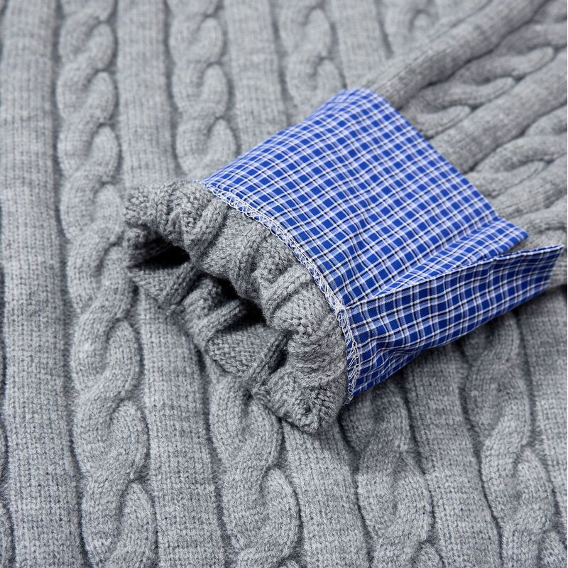 Men's Cardigan Manufacturer - OEM 2025 Winter Retro Loose High Collar Knitted Casual