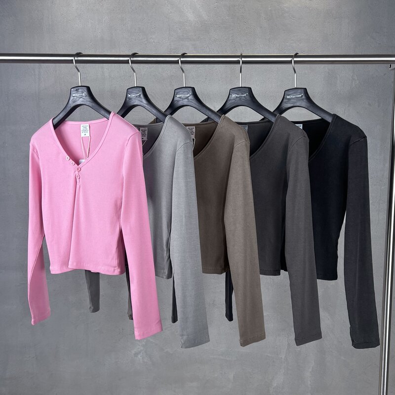 Women's T-Shirt Supplier - OEM Women's Loose 280G Washed Hot Girl Style Crop Tops