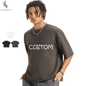 Men's T-Shirt Supplier - OEM Men's Boxy Fit Pure Cotton Short Wide Sleeve