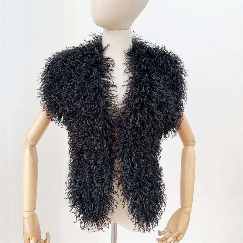 Ladies Fur Vest Factory - OEM New Sexy Backless Fur Collar Halter Top