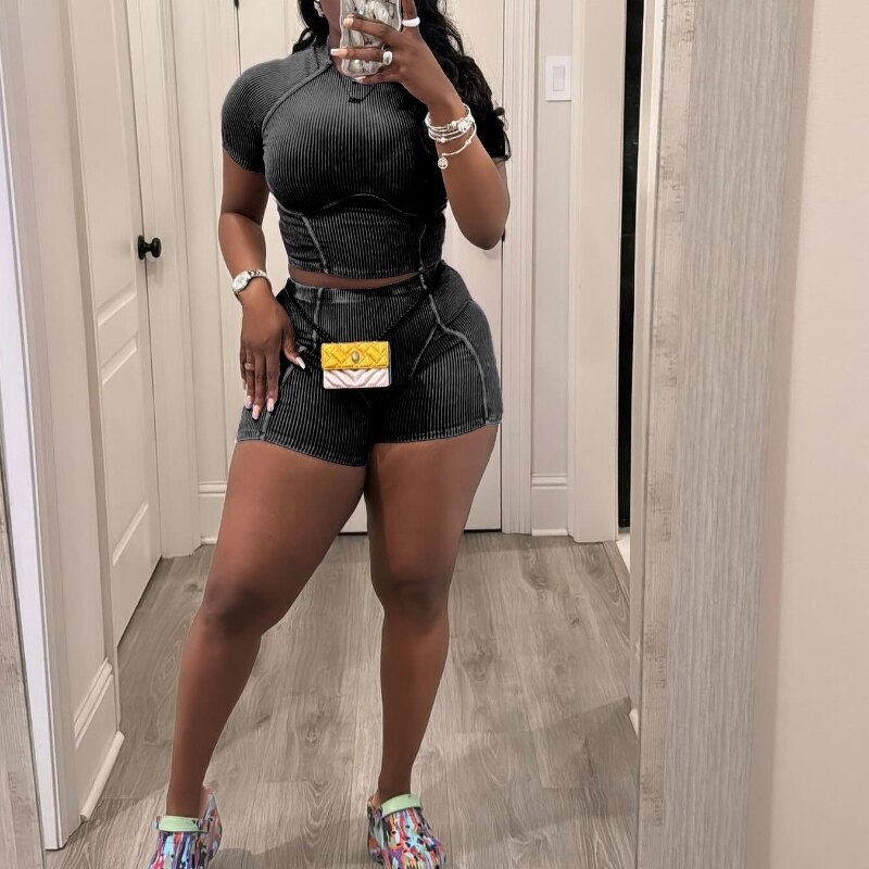 Women's Two-piece Set Manufacturer - OEM Women Clothing Fashion Sexy Hollow Button Knitted