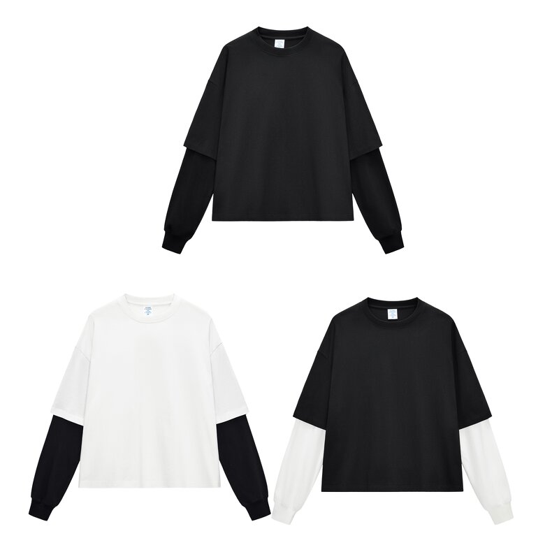 Men's T-Shirts Factory - OEM Boxy Fit Double Two-piece 280G Pure Cotton