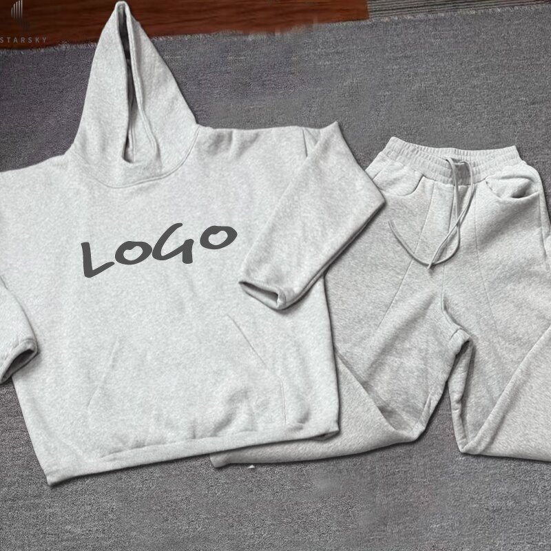 Men's Hoodie Set Factory - OEM New Design Pure Cotton Heavyweight Full Zip