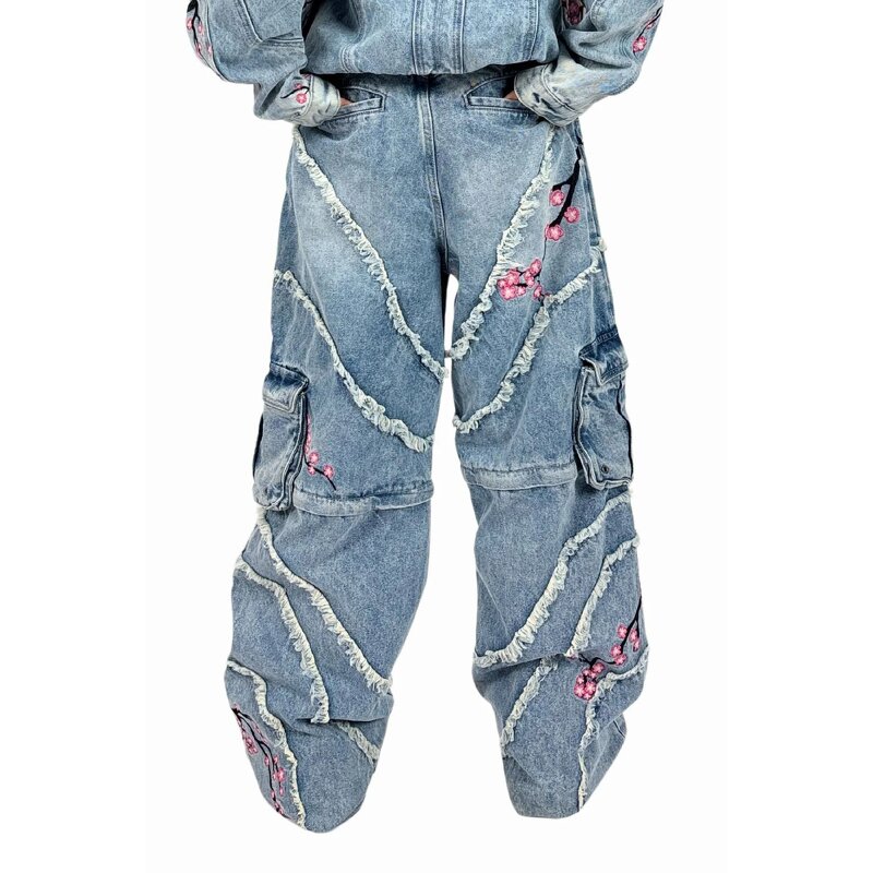 Unisex Jeans Factory - OEM Wholesale Custom Retro Wide Leg Oversized Embroidered