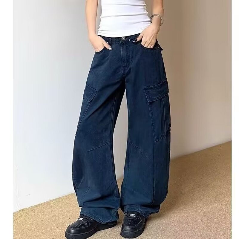 Women's Jeans Manufacturer - OEM Custom Vintage Baggy Ripped Wash Denim Loose
