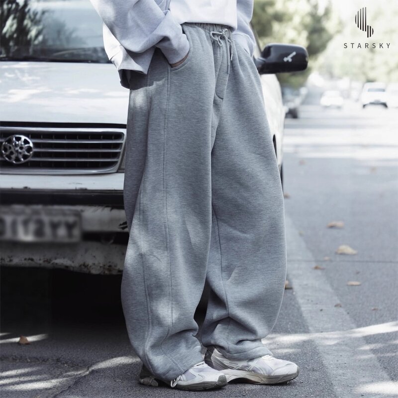 Men's Sweatpants Manufacturer - OEM Men's Hip-hop Colored Star Patched Embroidered Baggy