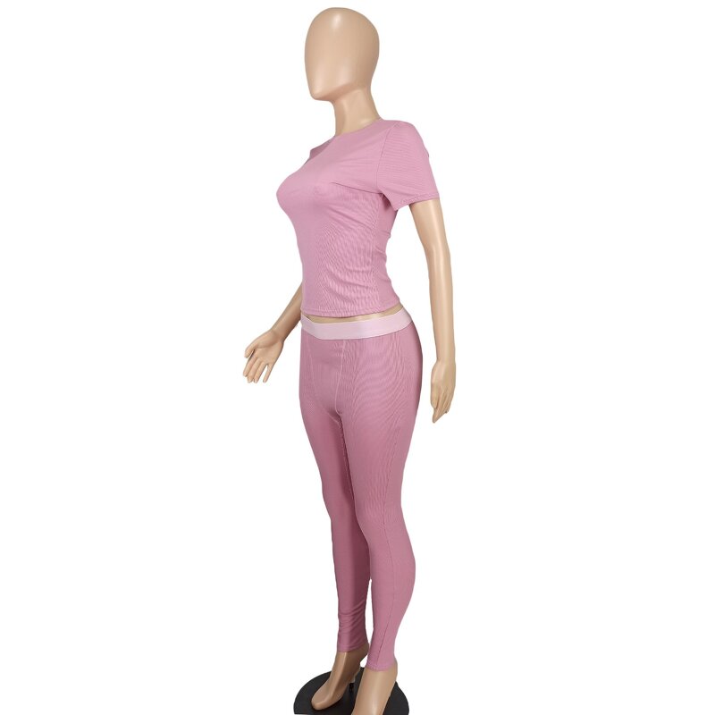 Women's Vest Set Manufacturer - OEM Hot Selling New Fashion Threaded Elegant Solid Color