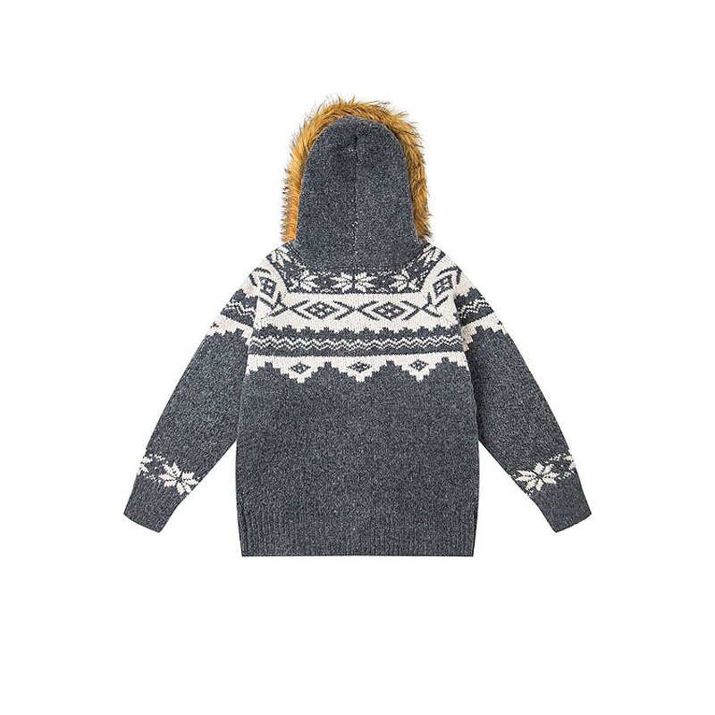 Men's Cardigan Sweater Factory - OEM 2025 Winter New Style Hip Hop Diablo Skull Jacquard