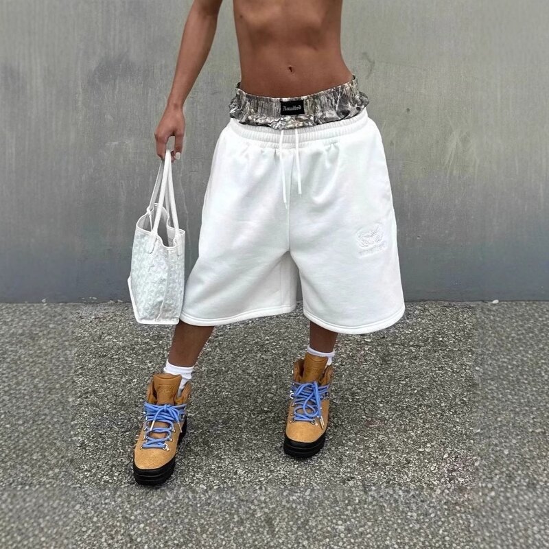 Men's Shorts Manufacturer - OEM American Style Knitted Elastic Waist Straight