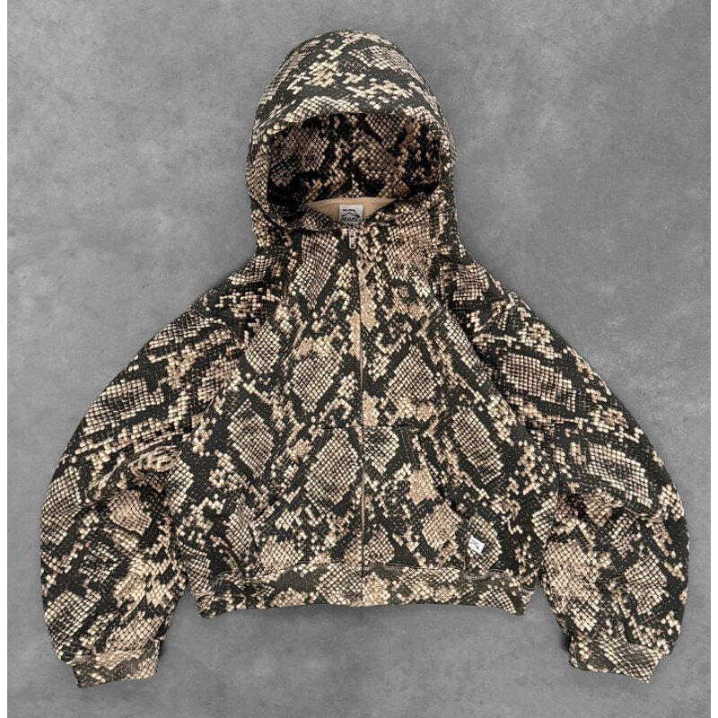 Hoodie Set Supplier - OEM New Arrivals Retro Leopard Striped Pullover Y2K Loose